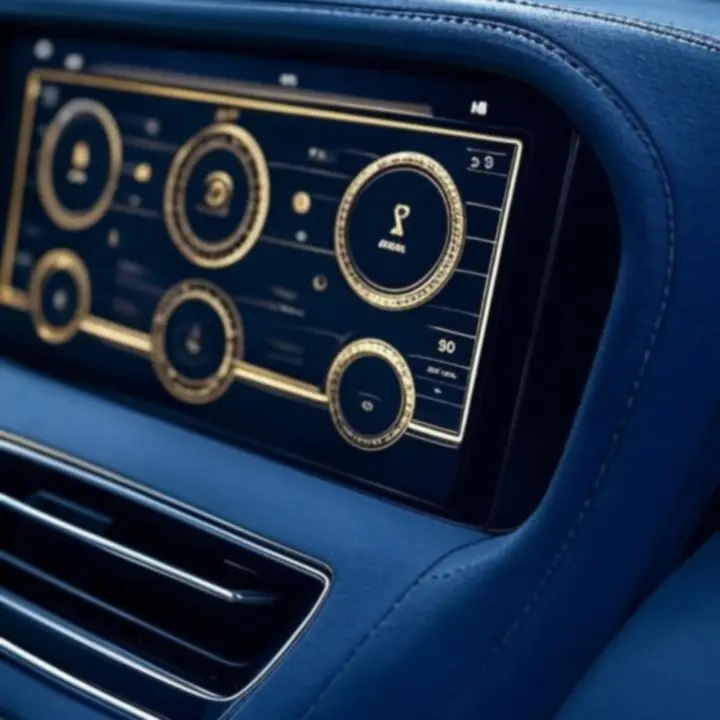 Kokpit samochodu sportowego high-tech